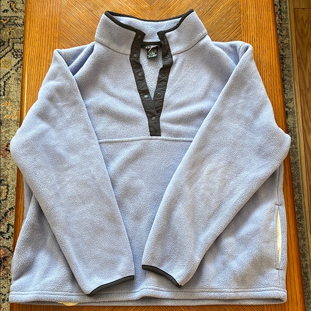 LL BEAN Purple Fleece Sweater